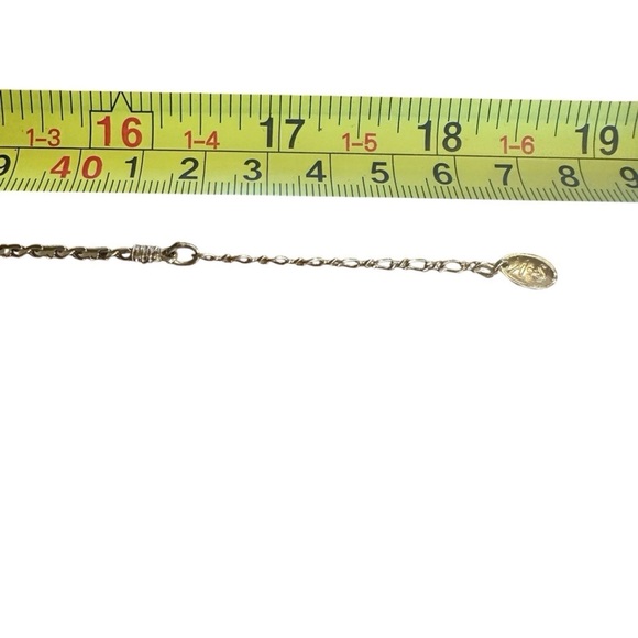 Vintage Attwood & Sawyer A&S Gold Tone Rope Pendant Necklace Rhinestone UK FLAWS - Picture 7 of 14